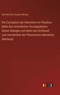 bokomslag Die Conception der Ideenlehre im Phaedrus bildet den einheitlichen Grundgedanken dieses Dialoges und liefert den Schlssel zum Verstndnis der Platonischen Ideenlehre berhaupt