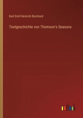 bokomslag Textgeschichte von Thomson's Seasons