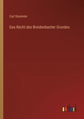 bokomslag Recht des Breidenbacher Grundes