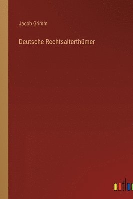 bokomslag Deutsche Rechtsalterthmer