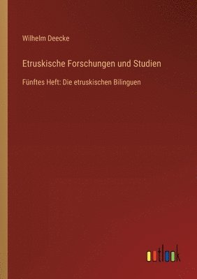 bokomslag Etruskische Forschungen und Studien
