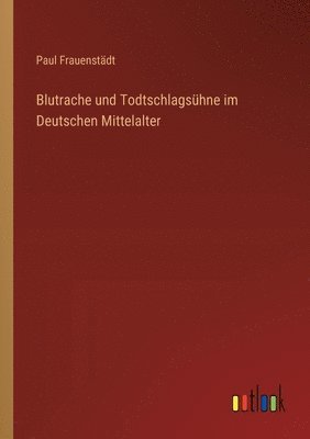 bokomslag Blutrache und Todtschlagshne im Deutschen Mittelalter