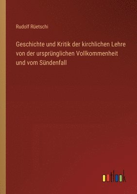 bokomslag Geschichte und Kritik der kirchlichen Lehre von der ursprnglichen Vollkommenheit und vom Sndenfall