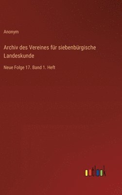 bokomslag Archiv des Vereines für siebenbürgische Landeskunde