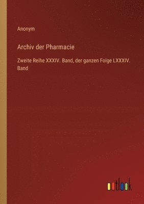 bokomslag Archiv der Pharmacie