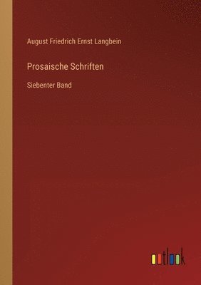 bokomslag Prosaische Schriften