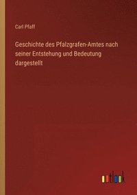 bokomslag Geschichte des Pfalzgrafen-Amtes nach seiner Entstehung und Bedeutung dargestellt