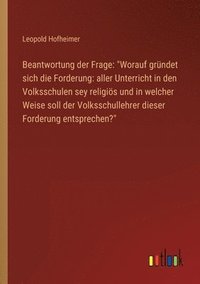 bokomslag Beantwortung der Frage