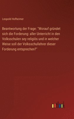 bokomslag Beantwortung der Frage