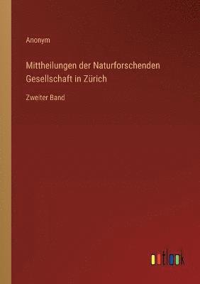 Mittheilungen der Naturforschenden Gesellschaft in Zürich 1