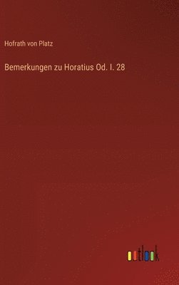 bokomslag Bemerkungen zu Horatius Od. I. 28