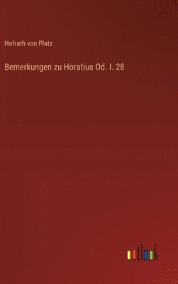bokomslag Bemerkungen zu Horatius Od. I. 28