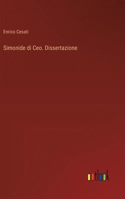 bokomslag Simonide di Ceo. Dissertazione