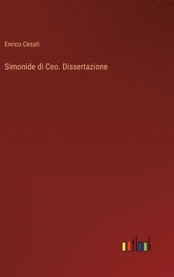 Simonide di Ceo. Dissertazione 1