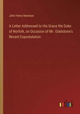 bokomslag Letter Addressed to His Grace the Duke of Norfolk, on Occasion of Mr. Gladstone's Recent Expostulation