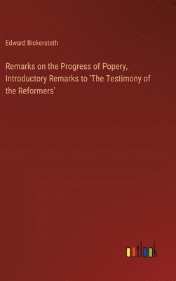 bokomslag Remarks on the Progress of Popery, Introductory Remarks to 'The Testimony of the Reformers'