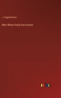 bokomslag Men Whom India has Known