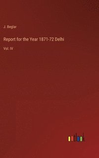 bokomslag Report for the Year 1871-72 Delhi
