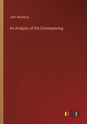 bokomslag An Analysis of the Conveyancing