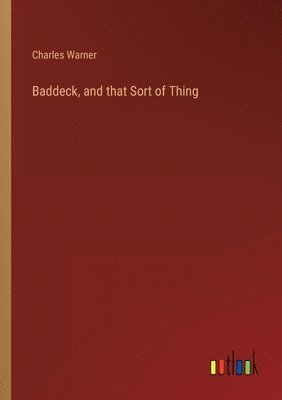 bokomslag Baddeck, and that Sort of Thing