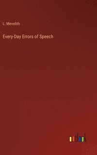 bokomslag Every-Day Errors of Speech