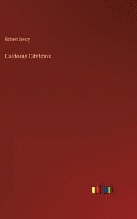 bokomslag Californa Citations