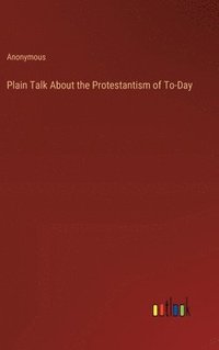 bokomslag Plain Talk About the Protestantism of To-Day