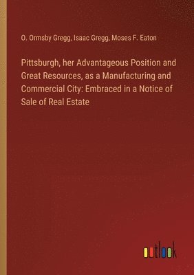 bokomslag Pittsburgh, her Advantageous Position and Great Resources, as a Manufacturing and Commercial City