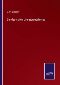 bokomslag Zur deutschen Literaturgeschichte