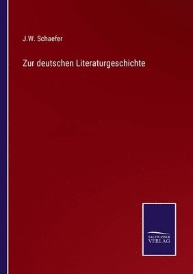 bokomslag Zur deutschen Literaturgeschichte