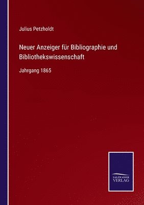 bokomslag Neuer Anzeiger fr Bibliographie und Bibliothekswissenschaft