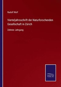 bokomslag Vierteljahrsschrift der Naturforschenden Gesellschaft in Zrich