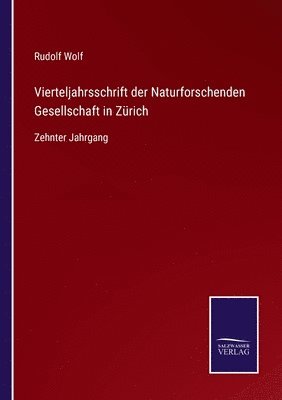 bokomslag Vierteljahrsschrift der Naturforschenden Gesellschaft in Zrich