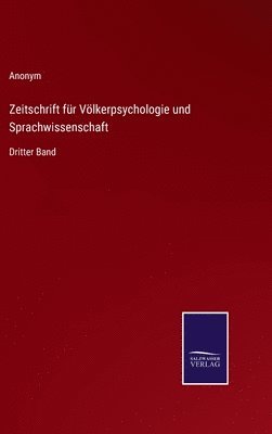 bokomslag Zeitschrift fr Vlkerpsychologie und Sprachwissenschaft