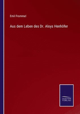 Emil Frommel - Aus dem Leben des Dr. Aloys Henhöfer, Häftad