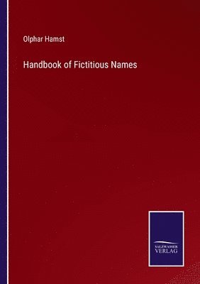 Handbook of Fictitious Names 1