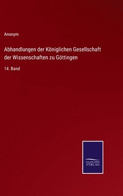 bokomslag Abhandlungen der Königlichen Gesellschaft der Wissenschaften zu Göttingen