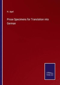 bokomslag Prose Specimens for Translation into German