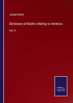Dictionary of Books relating to America