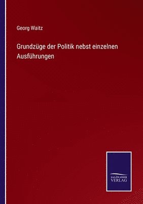 bokomslag Grundzge der Politik nebst einzelnen Ausfhrungen