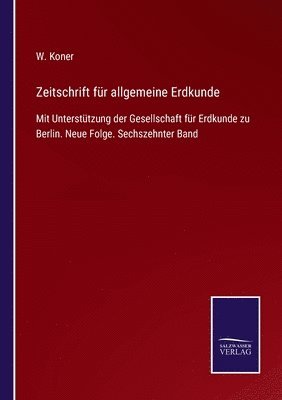 bokomslag Zeitschrift für allgemeine Erdkunde