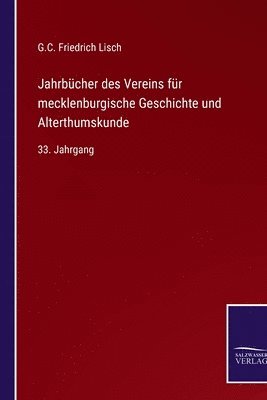 bokomslag Jahrbcher des Vereins fr mecklenburgische Geschichte und Alterthumskunde