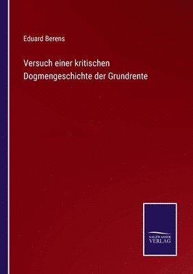 bokomslag Versuch einer kritischen Dogmengeschichte der Grundrente