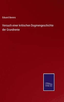 bokomslag Versuch einer kritischen Dogmengeschichte der Grundrente