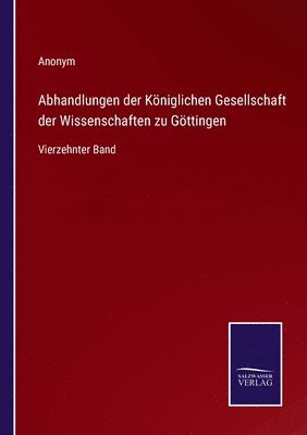 bokomslag Abhandlungen der Kniglichen Gesellschaft der Wissenschaften zu Gttingen