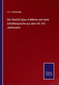 bokomslag Der Oberhof Iglau in Mhren und seine Schoffensprche aus dem XIII.-XVI. Jahrhundert
