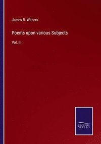 bokomslag Poems upon various Subjects