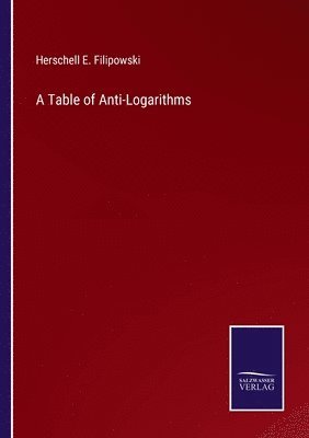 bokomslag Table of Anti-Logarithms