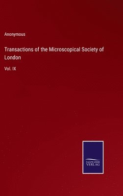 bokomslag Transactions of the Microscopical Society of London