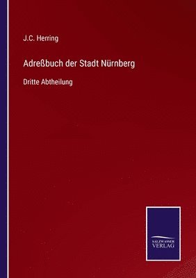bokomslag Adreßbuch der Stadt Nürnberg